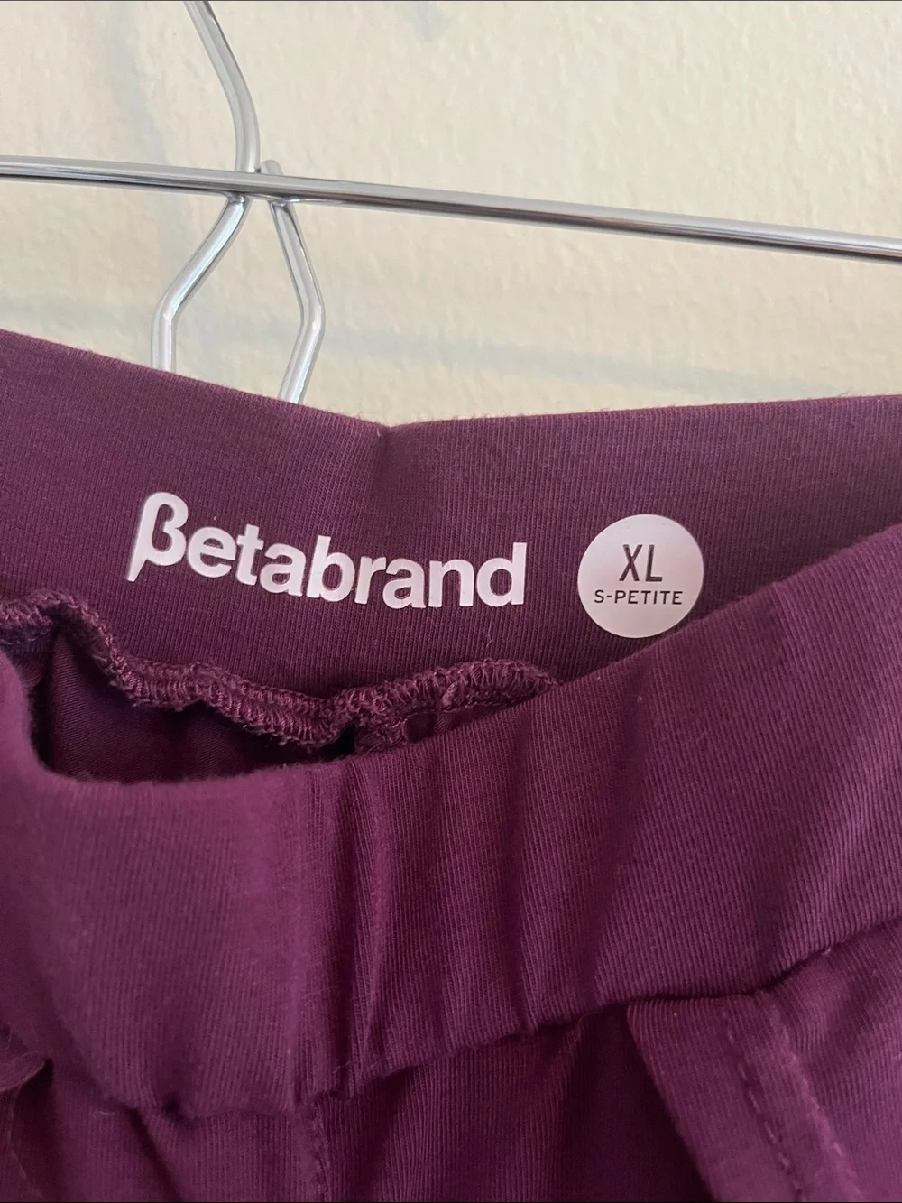 Betabrand Plum Wide-Leg Draped Palazzo Pants